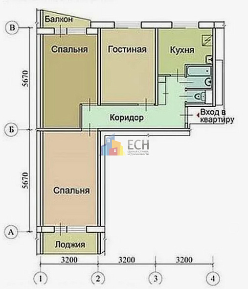 Продажа 3 комнатной квартиры, 54.4 м2, 301792, обл. Тульская, мкр. Северо-Задонск, ул. Школьная, г. Донской, д. 43 9