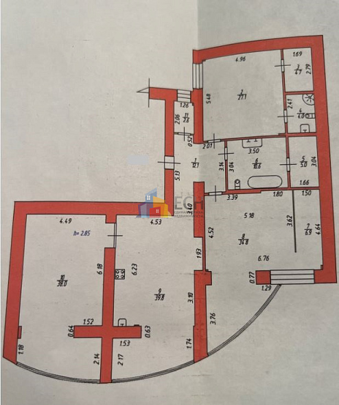 Продажа 3 комнатной квартиры, 185.6 м2, 300028, обл. Тульская, г. Тула, ул. Белкина, д. 4А 12