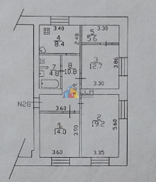 Продажа 3 комнатной квартиры, 75.5 м2, обл. Тульская, г. Тула, улица Дмитрия Ульянова, 4А 12