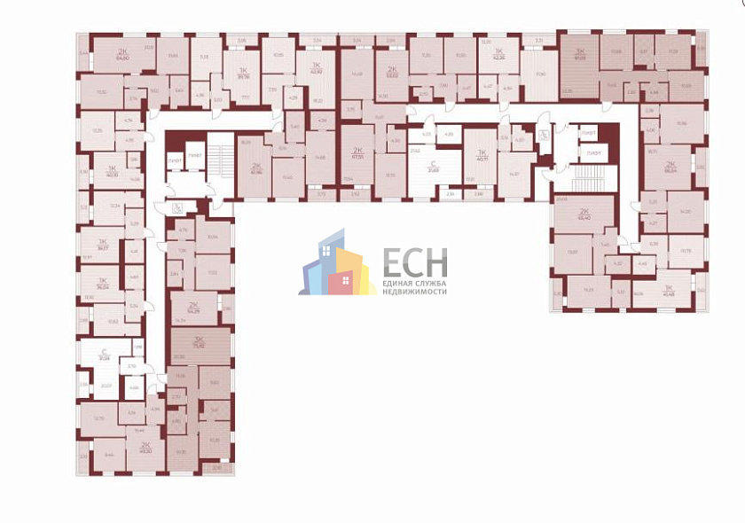 Продажа 1 комнатной квартиры, 40.71 м2, Россия, Тульская область, муниципальное образование Тула, посёлок Петровский, Шоссейный проезд, 25 2