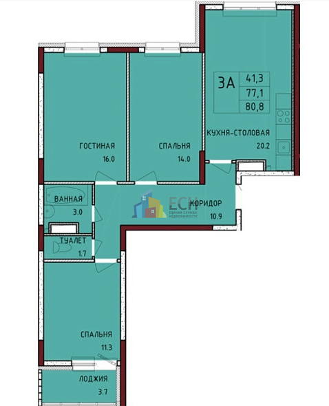 Продажа 3 комнатной квартиры, 78 м2, Россия, Тульская область, муниципальное образование Тула, село Осиновая Гора, улица Аркадия Шипунова, 1 8